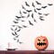 24Pcs 3D Bat Wall Stickers - Halloween Decor With Hollow Out Castle, Star, Moon Design